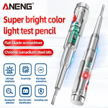 Тестер ANENG B14 24-250 В, электроиндуцированная электрическая отвертка, зонд с индикаторной лампочкой, звуковая и световая сигнализация, тестовая ручка