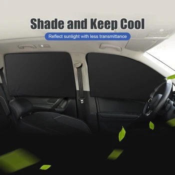 Универсальный Магнитный Автомобильный солнцезащитный козырек Из Светоотражающей серебристой ткани, Солнцезащитный козырек на переднее заднее стекло, летняя шторка на окно, солнцезащитный козырек