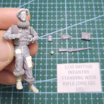Фигурка из смолы 1/35 ГК, британский солдат, в разобранном виде, неокрашенный комплект