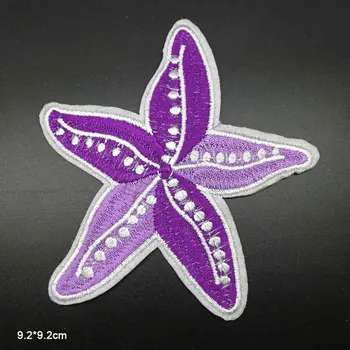 Фиолетовая Морская звезда, Вышитая Утюгом На одежде, нашивки для одежды, наклейки для одежды Оптом