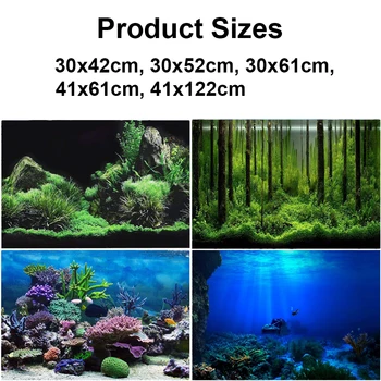 Фоновый плакат для аквариума, 3D наклейка из ПВХ, фон для аквариума, фон для подводного мира, 3D наклейка на фоне океана и морских растений.