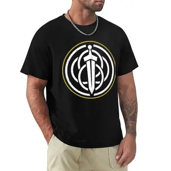 Футболка с гербом клана Данброх, однотонная футболка, черные футболки, винтажная одежда, мужские футболки с графическим рисунком.