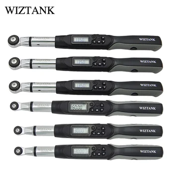 Цифровой динамометрический ключ серии WIZTANK WEC с точностью 1,5-135 Нм 1, 2%, 1/4, 3/8, 1/2 Дюймовая Сменная головка с Реверсивным храповиком