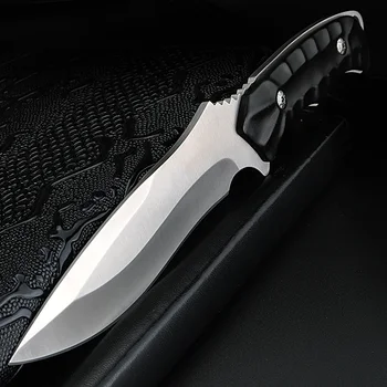 Черная пластиковая ручка XUAN FENG, нож с фиксированным лезвием из кованой стали 440, 58HRC, нож для выживания в походе на открытом воздухе