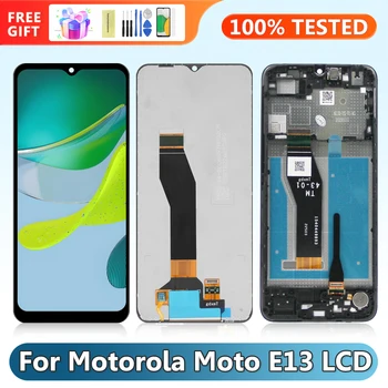 Экран для Motorola Moto E13 ЖК-дисплей Сенсорный экран дигитайзер с рамкой в сборе для замены экрана Moto E13
