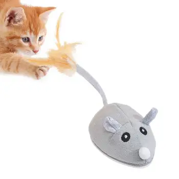 Электрическая Мышь Игрушка для кошки Интерактивные Игрушки Домашние Животные Автоматический Котенок Электронная Мышь Самоиграющие Аксессуары для Кошек Инструменты