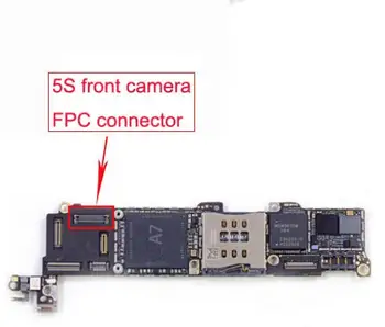 100 шт./лот Оригинальный новый датчик J1, маленькая фронтальная камера, гибкий разъем FPC для iPhone 5S на материнской плате