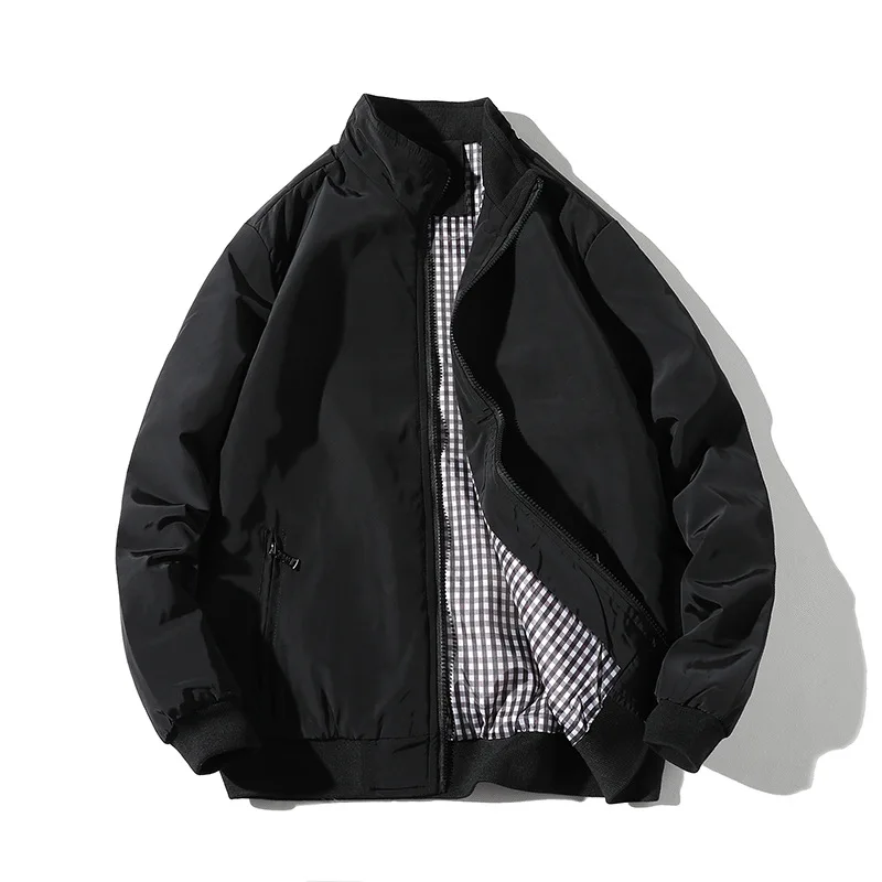 Мужские куртки и пальто приталенного покроя, повседневная однотонная куртка-бомбер, верхняя одежда Jaqueta Masculina ABZ99 4