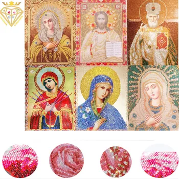 2020 новая алмазная живопись своими руками, вышивка крестиком, Религиозные иконы, 5d Алмазная живопись, Мозаичный декор для Рождественского подарка zx