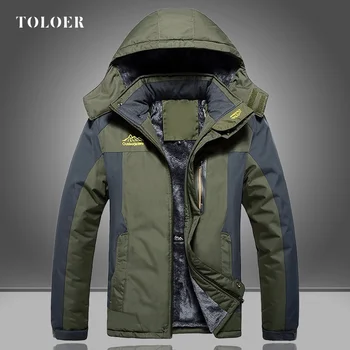 2023 Зимняя мужская парка, флисовое повседневное пальто с капюшоном, мужская утепленная куртка, теплая уличная одежда для пеших прогулок, Большой размер 9XL