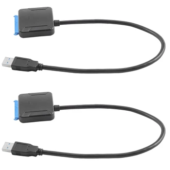 2X Конвертер SATA в USB 3.0 2.5/3.5 HDD SSD для жесткого диска Кабельный линейный адаптер