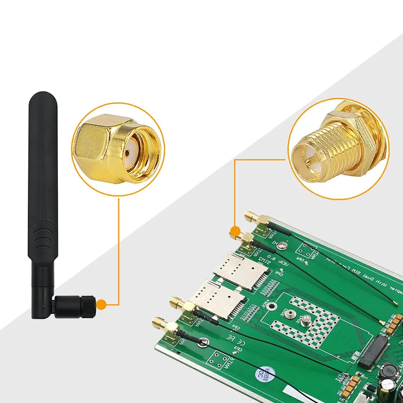 M.2 NGFF 3G/ 4G / 5G Модуль B Ключ к сетевому адаптеру USB3.0 Riser Board Слот для двух SIM-карт DC / TYPE-C Вспомогательный источник питания с антенной 4 2