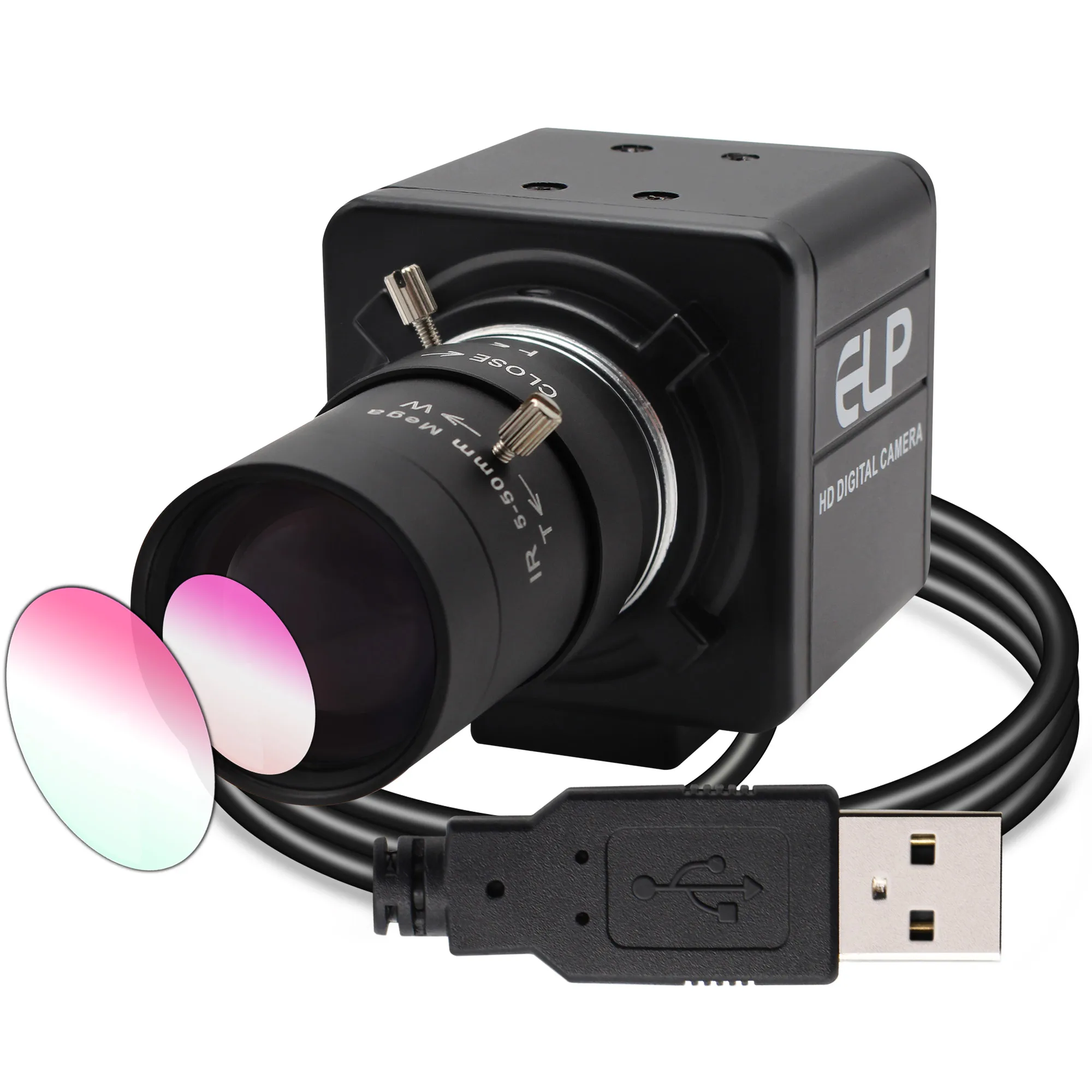 ELP IMX291 USB 3.0 Мини-Веб-камера MJPEG 50 кадров в секунду 2-Мегапиксельная Высокоскоростная ПК-Камера 1080P USB с Ручным Зумом и Варифокальным CS-Объективом 1