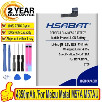 HSABAT Топовый бренд, 100% новый аккумулятор 4350mAh BT50 для Meizu Metal M57A M57AU MA01 Meilan M1