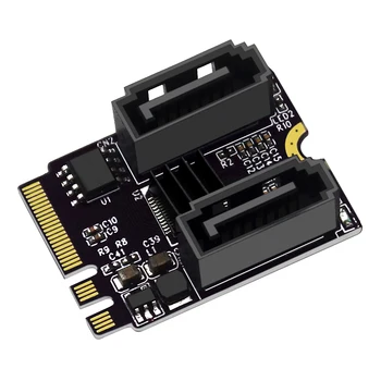 M.2 К SATA3.0 Адаптер Карты расширения PCI-E3.0 Ключ карты A + E WIFI M.2 К SATA Конвертер Карты JMB582 Чип Простая Установка ПК-сервера
