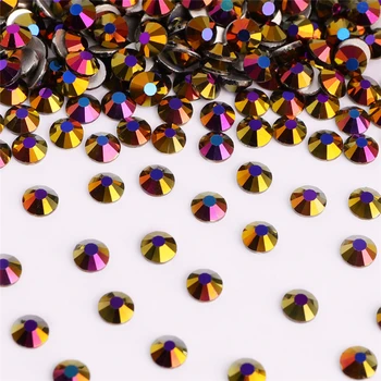 SS3-SS30 Фиолетовый Волшебный Стеклянный Флэтбэк Горный Хрусталь С Блестящим Круглым Серебряным Дном Клей На Кристалле с Бриллиантами для Одежды DIY Nail Art