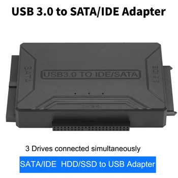 Адаптер SATA/IDE к USB 3.0, Кабель-адаптер Для Жесткого диска, Конвертер для Универсального 2,5 /3,5-дюймового жесткого диска SATA и IDE HDD /2,5-дюймового SSD