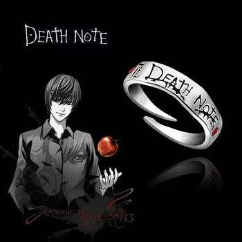 Аниме Death Note Кольцо Yagami Light Регулируемые кольца для женщин, мужчин, Косплей, ювелирные изделия, Рождественский подарок оптом