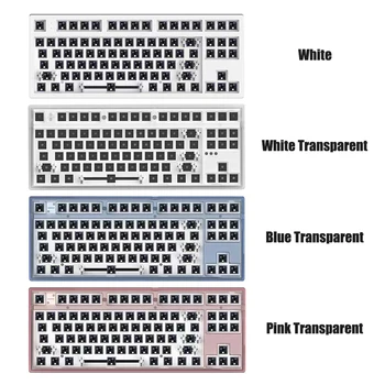 Комплект механической клавиатуры для Flesports MK870 С полной светодиодной подсветкой RGB С возможностью горячей замены Разъем NKRO Программируемый USB C Прозрачный