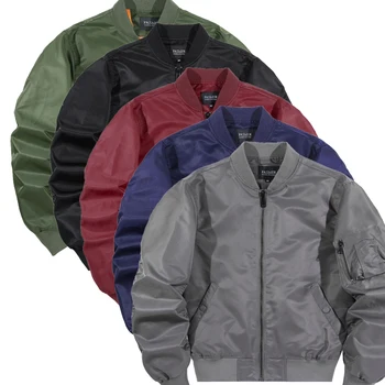 Летная куртка-бомбер, военная уличная мужская однотонная верхняя одежда, повседневные куртки с длинным рукавом, пальто, мужская повседневная куртка 5XL, летная одежда