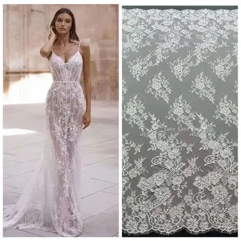 Новые швейные аксессуары весны 2023 года Белая кружевная отделка и украшения Ткань для ресниц для платьев высокого качества