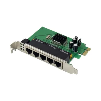 Плата коммутатора PCIe Fast Ethernet 10/100 Мбит /с, микросхема IC Plus IP175, 5-портовый сетевой коммутатор RJ45, карта локальной сети