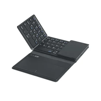 Складная беспроводная клавиатура Bluetooth с тачпадом Ультратонкая карманная складная клавиатура для ПК с IOS, Android, Windows Tablet 0